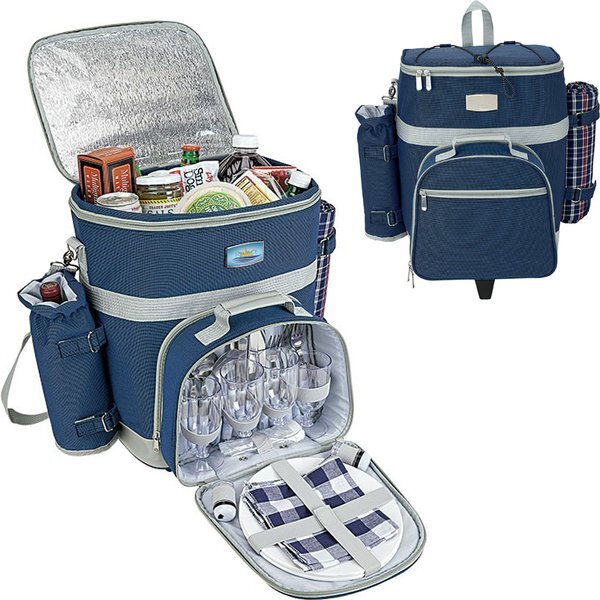 Central Park 4 Person Trolley Picnic Cooler Set