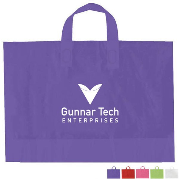 Color Frosted Soft Loop Handle Bag, 10" x 12"