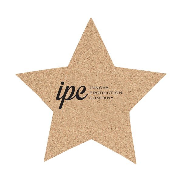 Star Cork Coaster, 4-1/4"