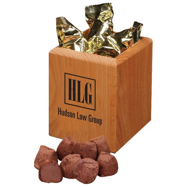 Hardwood Pen & Pencil Cup with Cocoa Dusted Truffles