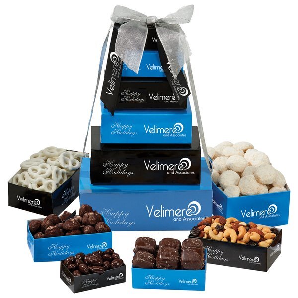 Six-Tier Custom Logo Treat Tower Assortment 1