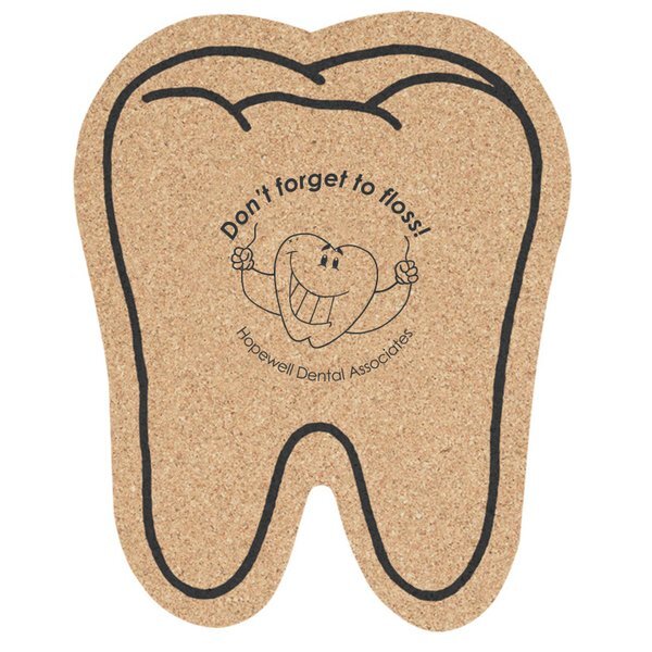 Tooth Cork Coaster, 5-1/2"