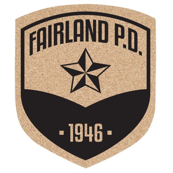 Badge Shield Cork Coaster, 5-1/4"