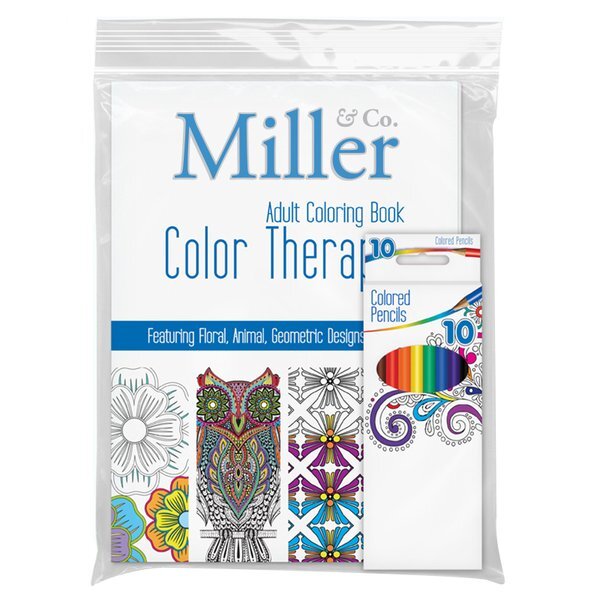 Color Therapy® 24 Page Adult Coloring Book & Colored Pencil Set