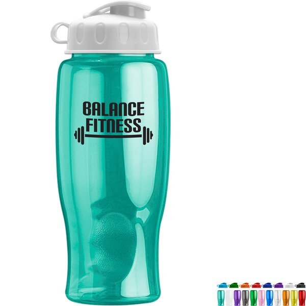 Transparent Grip Poly-Pure Sport Bottle, 27oz. - Flip Top Lid