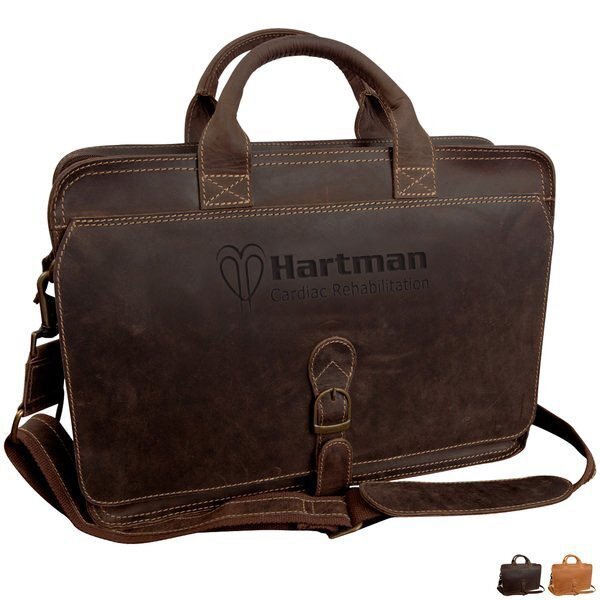 Texas Canyon Leather Briefcase