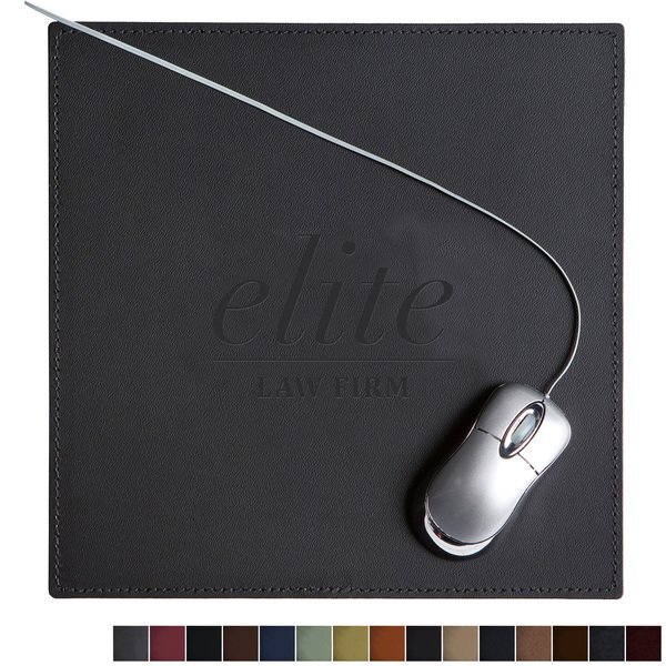 Square Leather Executive Mouse Pad, 9" x 9"