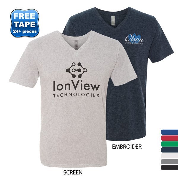 Next Level® Tri-Blend Men's V Neck Tee
