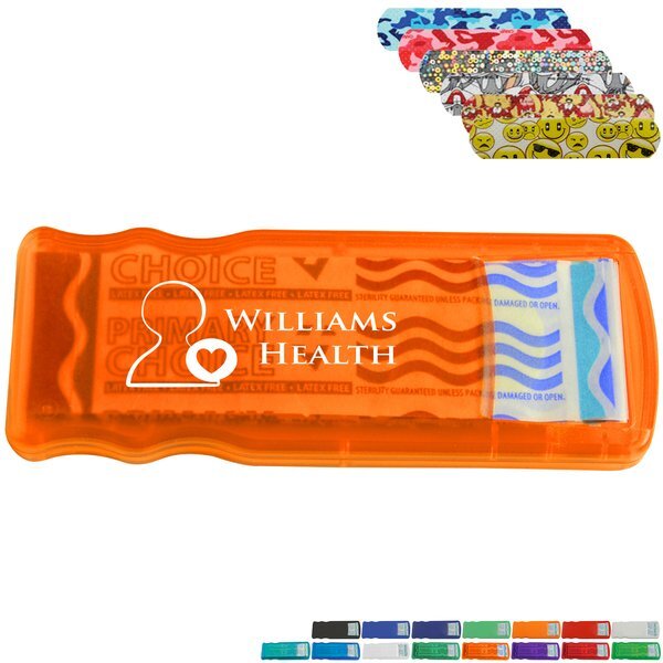 Slim Bandage Dispenser with Kid's Pattern Bandages