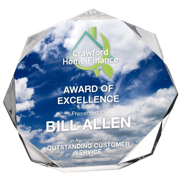 Enterprise Octagon Acrylic Award, 7-1/2" x 7"