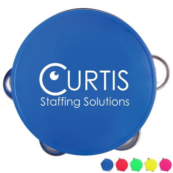 Colorful Plastic Tambourine, 5-1/2"