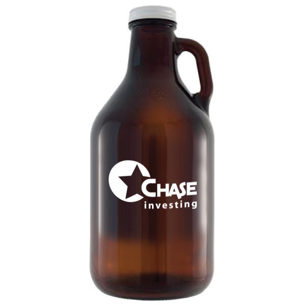 Amber Glass Growler, 64oz.