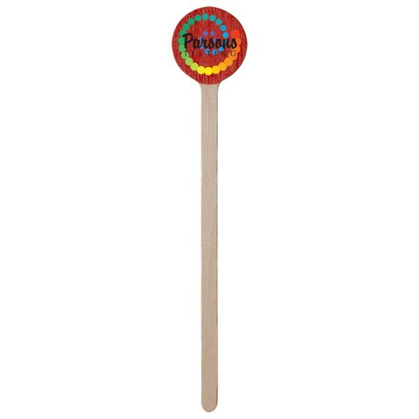 Round Wooden Drink Stirrer, 6"