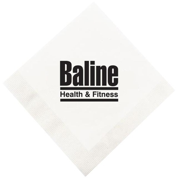 White Beverage Napkin, 1 Ply