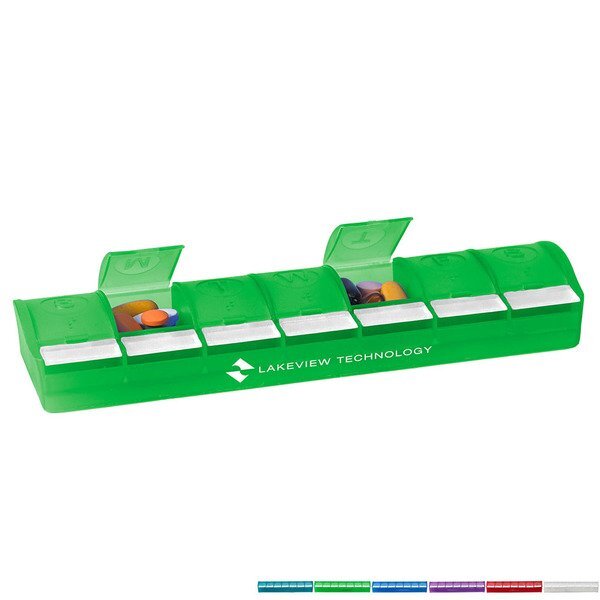 Snap-Open 7-Day Med Minder Pillbox, 9"