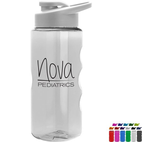 Finger Grip Tritan™ Translucent Bottle, 22oz. - Drink Thru Lid