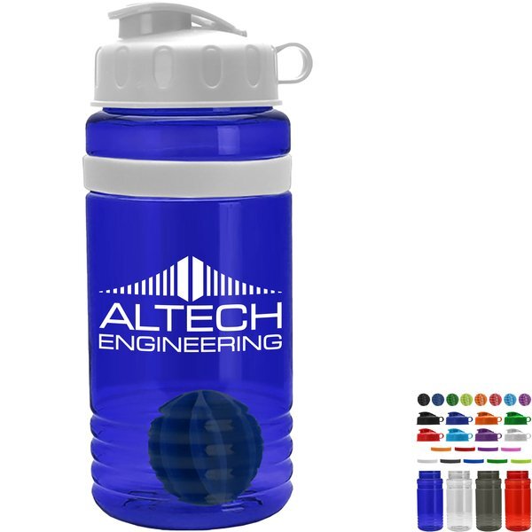 Grip Stripe Shaker Tritan™ Bottle, 20oz. - Flip Top Lid