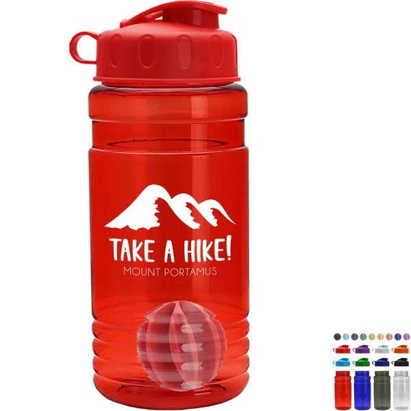 Groove Shaker Tritan™ Transparent Bottle, 20oz. - Flip Top Lid