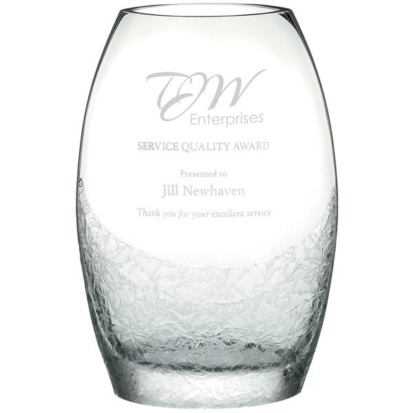 Winter Frost Glass Vase, 10-1/2" - CLOSEOUT!