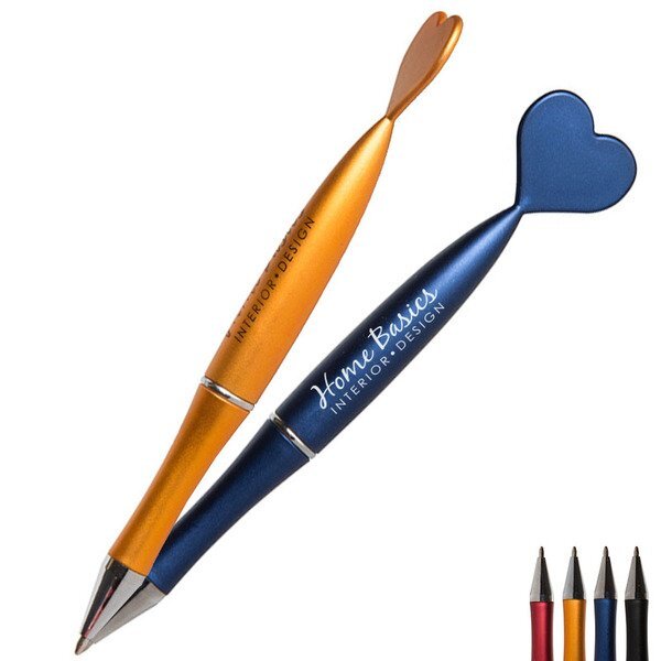 Metal-Look Heart Pen