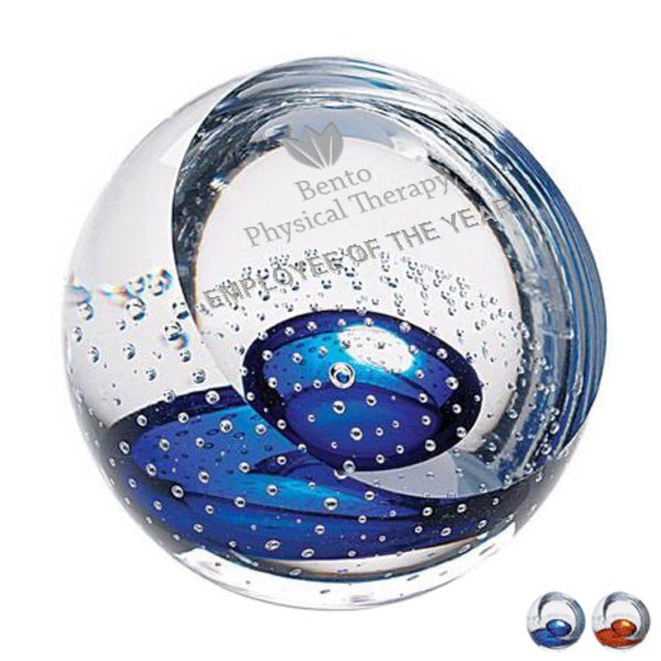Color Splash 24% Lead Crystal Award, 2-7/8"