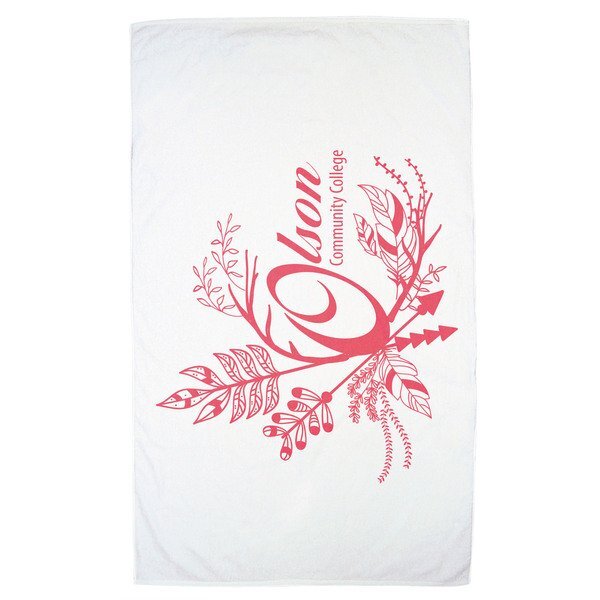 Turkish Signature White Medium Weight Beach Towel, 12 lbs.