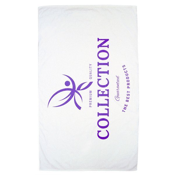 Express White Medium Weight  Beach Towel, 14 lbs.