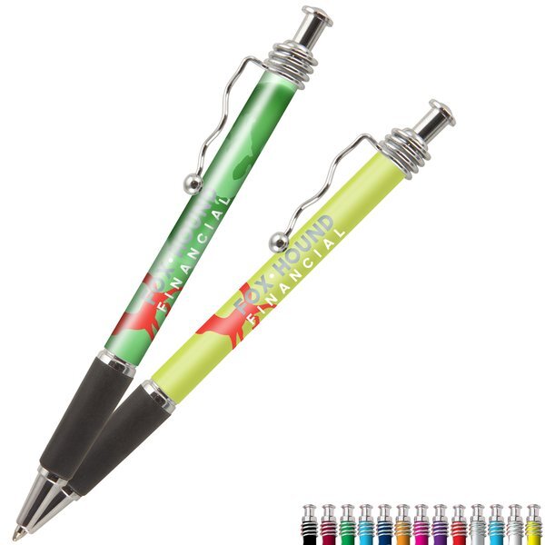 Jazz Click-Action Chrome Trim Comfort Grip Pen
