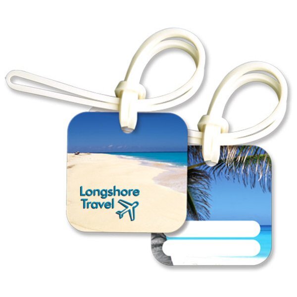 Square Poly Laminate Luggage Tag