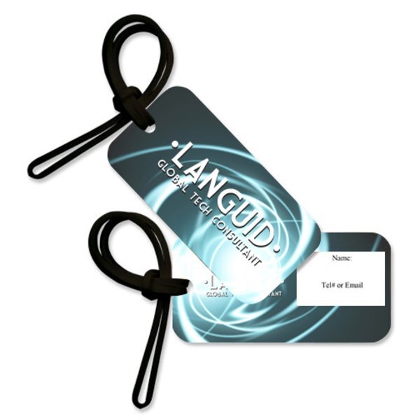 Rectangle Poly Laminate Luggage Tag