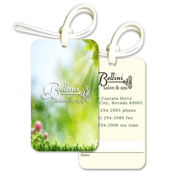 Jumbo Rectangle Poly Laminate Luggage Tag