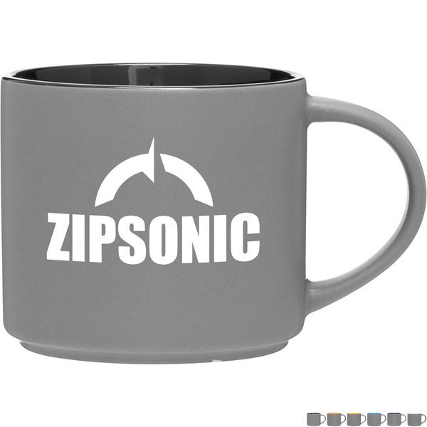 Monaco Gray Stoneware Mug, 16oz.