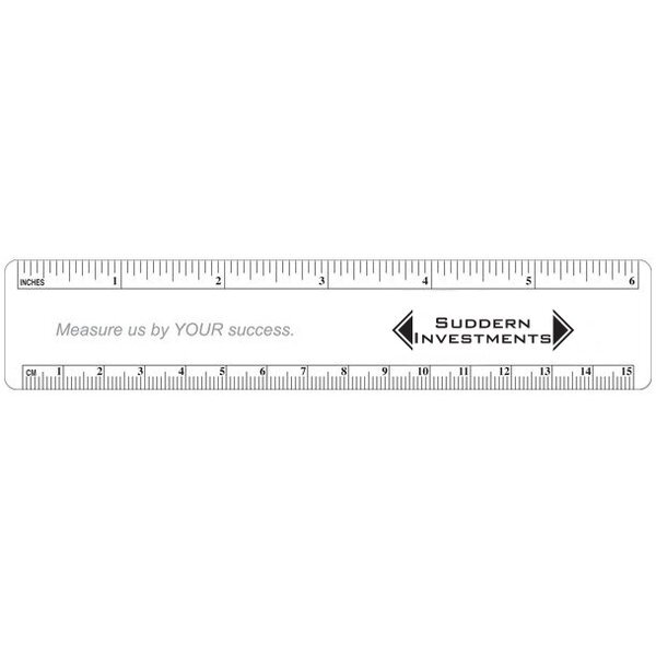 Economy Flexible Plastic Ruler, 6"