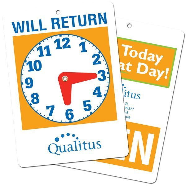 Open/Will Return Hanging Store Clock