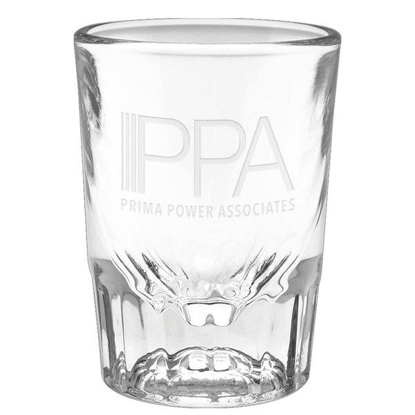 Fluted Shot Glass - Deep Etched, 2oz.