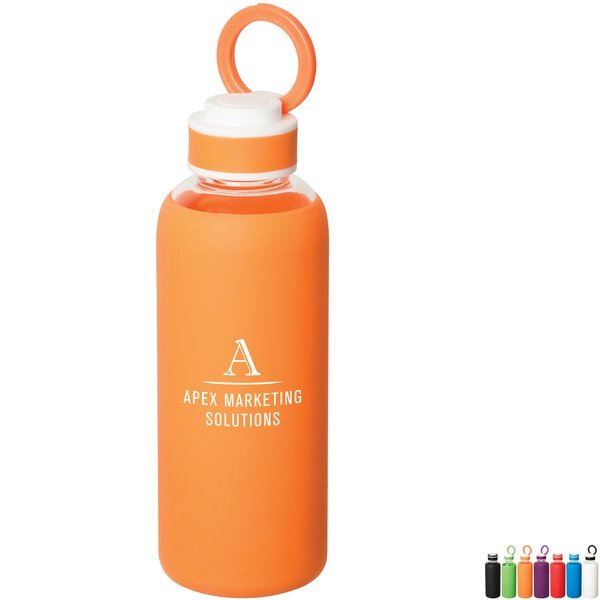 Borosilicate Glass Water Bottle, 17.5oz.