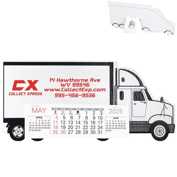 Semi Truck Monthly Desk Calendar