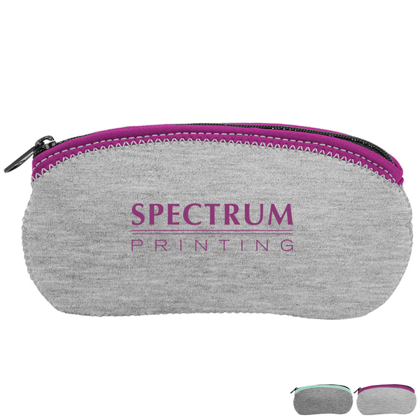 Heathered Jersey Knit Neoprene Large Eyewear Bag