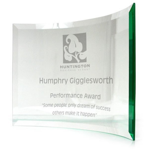 Chronicle Jade Crystal Award, Large, 10" x 7"