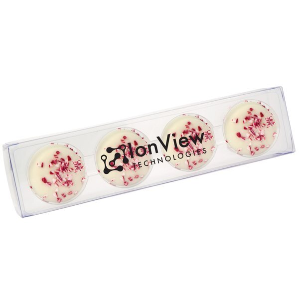Peppermint Sandwich Cookie Four-Piece Set in Plastic Sleeve