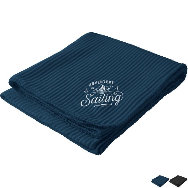 Ribbed Soft Fleece Blanket, 50" x 60"