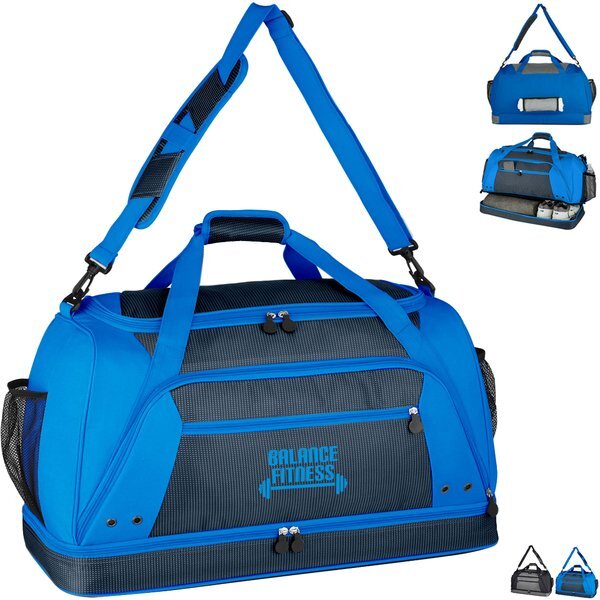 Drop-Bottom 600D Duffel Bag, 24"