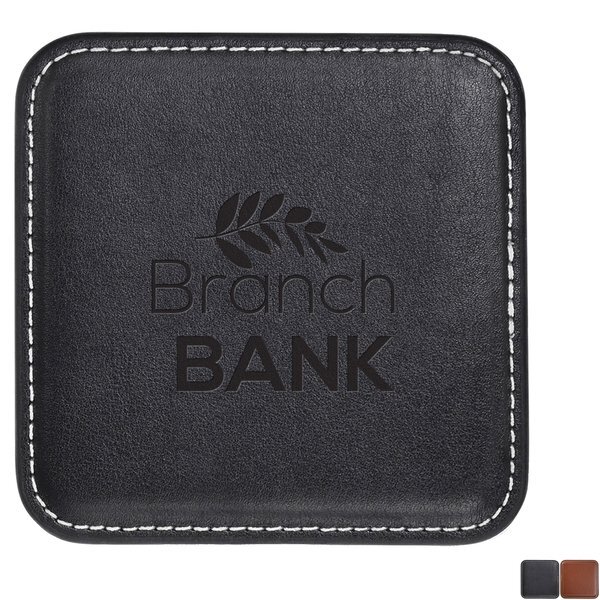 Vintage Leather 4-Square Coaster