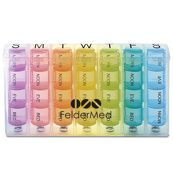 Rainbow Spring Loaded 7-Day Pill Box