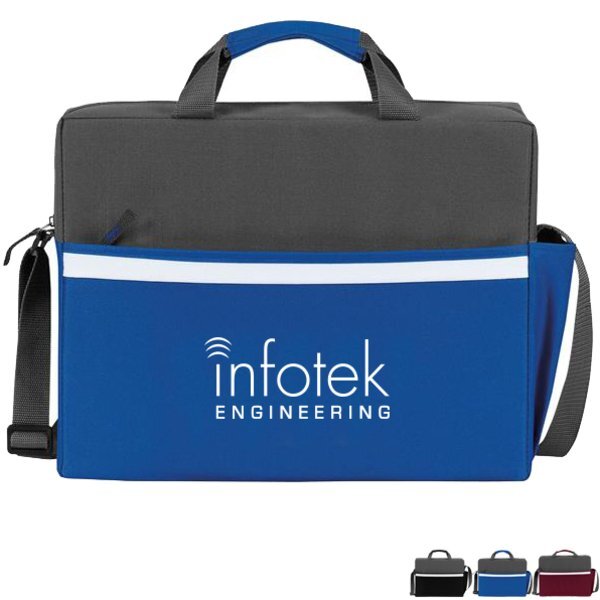 Two-Tone Polyester Brief Bag