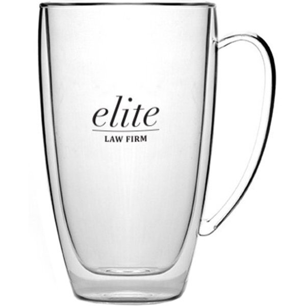 Clarity Double Wall Glass Mug, 12oz.