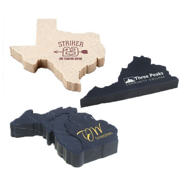 State Shape Stone Paperweight