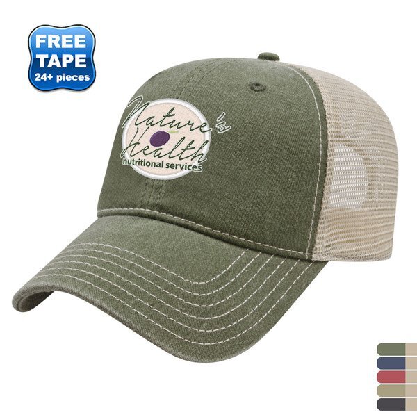 Classic Washed Pigment Dyed Unconstructed Mesh Cap