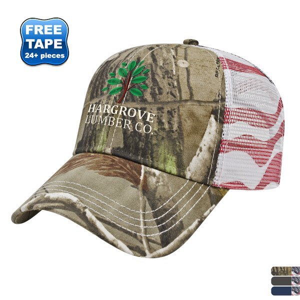 Classic Constructed Flag Mesh Back Cap
