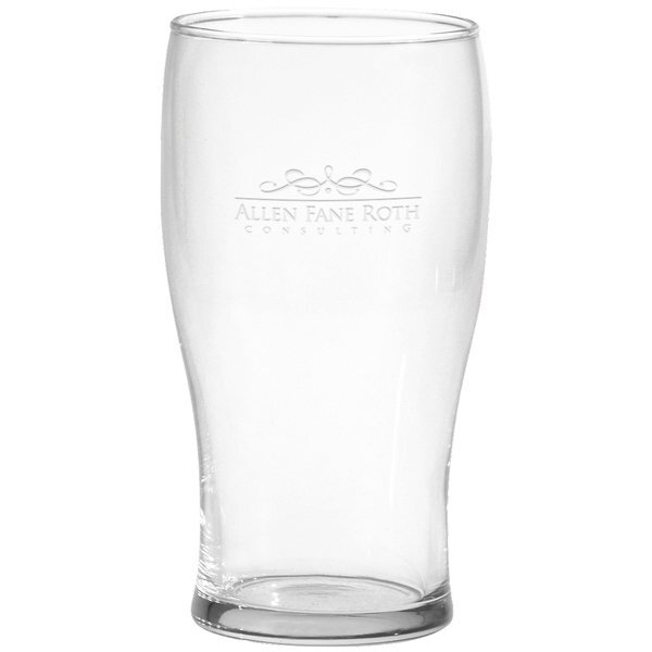 Large Deep Etched Pub Glass, 20oz.
